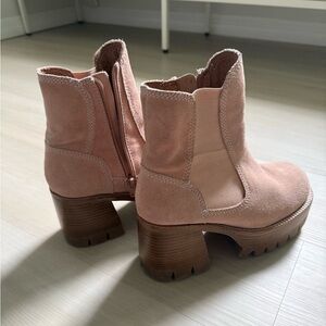 Jeffery Campbell x Free People Preston Suede Pink Ankle Boots